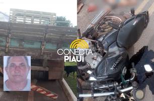 Idoso, de 71 anos, morre após colisão contra traseira de caminhão em Barras (Foto: Reprodução)