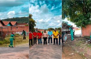 Lagoa do Piauí realiza mutirão de limpeza para revitalizar a cidade (Foto: Reprodução) Lagoa do Piauí realiza mutirão de limpeza para revitalizar a cidade (Foto: Reprodução)