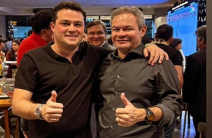 Leandro Bello e prefeito Rafael em Brasília; busca por recursos para a saúde (Foto: Reprodução)