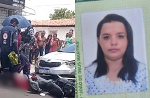 Mulher morre em colisão entre carro e moto na zona Sul de Teresina (Foto: Reprodução)