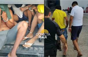 Polícia prende três indivíduos com motos roubadas e armas em Teresina (Foto: Repórter 12 / Conecta Piauí) Polícia prende três indivíduos com motos roubadas e armas em Teresina (Foto: Repórter 12 / Conecta Piauí)
