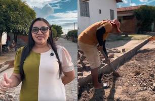 Prefeita de São Gonçalo do Piauí acompanha obras no Conjunto Nova Vida (Foto: Reprodução) Prefeita de São Gonçalo do Piauí acompanha obras no Conjunto Nova Vida (Foto: Reprodução)