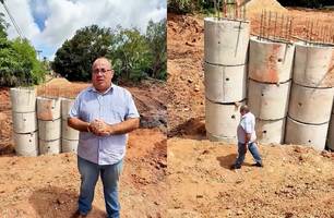 Prefeito Amiltinho acompanha início da construção de ponte em Gilbués (Foto: Reprodução) Prefeito Amiltinho acompanha início da construção de ponte em Gilbués (Foto: Reprodução)
