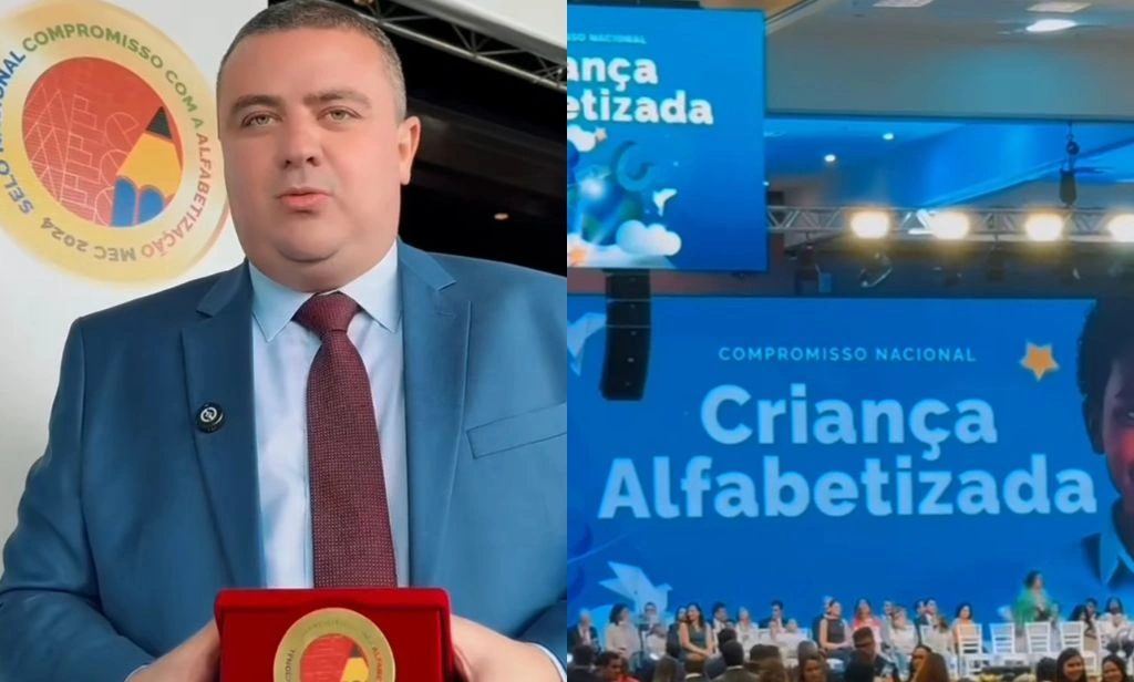 Prefeito de Bom Jesus recebe selo de ouro pela alfabetização infantil