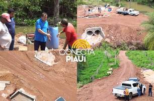 Prefeito de Parnarama visita obra de implantação de bueiros no Sítio Novo (Foto: Reprodução) Prefeito de Parnarama visita obra de implantação de bueiros no Sítio Novo (Foto: Reprodução)