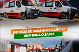 Prefeitura de Curimatá reforça atendimento de urgência com novas ambulâncias (Foto: Reprodução) Prefeitura de Curimatá reforça atendimento de urgência com novas ambulâncias (Foto: Reprodução)