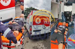 Preso por violência doméstica é encaminhado para o HUT após passar mal (Foto: Conecta Piauí) Preso por violência doméstica é encaminhado para o HUT após passar mal (Foto: Conecta Piauí)