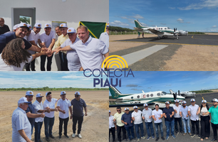 Rafael Fonteles inaugura Aeródromo na cidade de Jaicós (Foto: Conecta Piauí) Rafael Fonteles inaugura Aeródromo na cidade de Jaicós (Foto: Conecta Piauí)