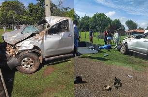 Três pessoas ficam feridas após caminhonete capotar em Esperantina (Foto: Reprodução)