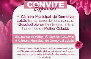 Câmara de Demerval Lobão realiza Sessão Solene em homenagem ao Dia da Mulher (Foto: Reprodução) Câmara de Demerval Lobão realiza Sessão Solene em homenagem ao Dia da Mulher (Foto: Reprodução)