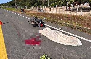 Colisão entre duas motocicletas deixa um morto e um ferido na PI-309, em Cocal (Foto: Reprodução/Blog do Coveiro)