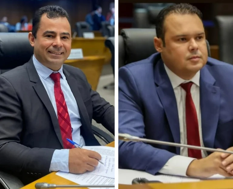 Eric Costa (esquerda) e  o deputado que havia assumido Dalton Arruda, pediu para voltar ao cargo após disputa entre o suplentes