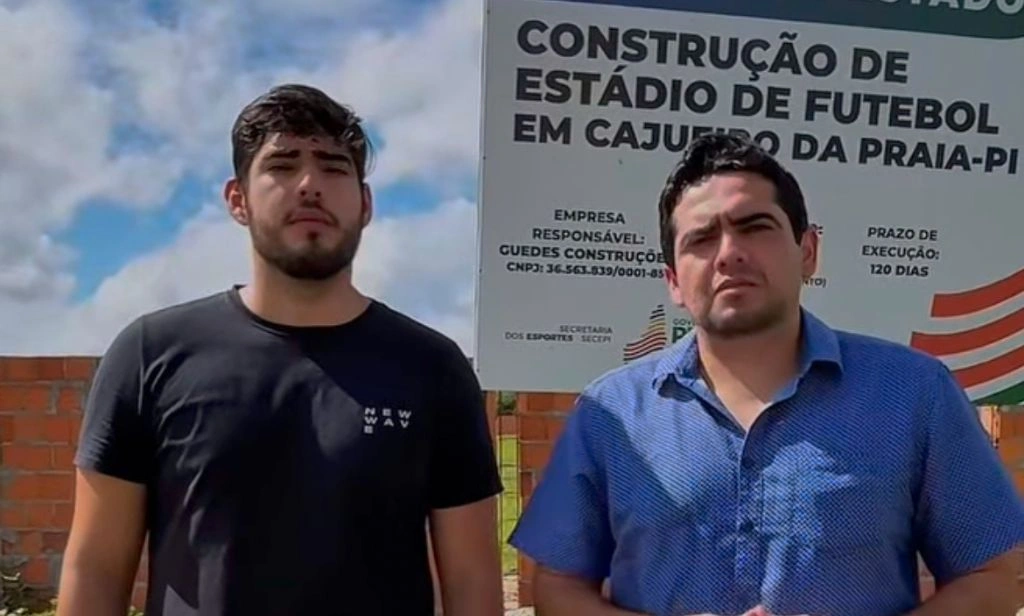 Estádio municipal de Cajueiro da Praia ganha forma e deve ser entregue este ano