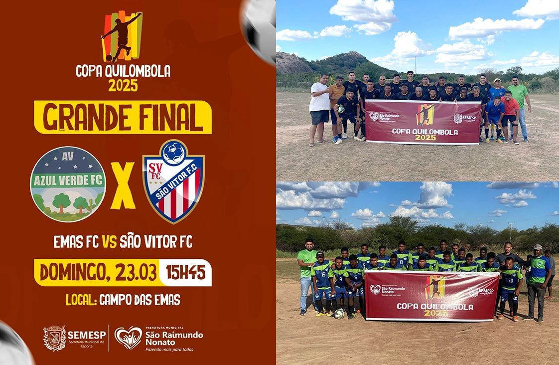 Grande final da Copa Quilombola: Emas FC e São Vitor disputam o título de Campeão