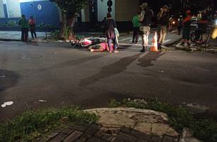 Motociclista de app colide com ônibus e fica gravemente ferido no Centro de Teresina (Foto: Conecta Piauí) Motociclista de app colide com ônibus e fica gravemente ferido no Centro de Teresina (Foto: Conecta Piauí)