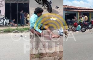 Motociclista tem dedos do pé decepados durante colisão entre motos em Parnaíba (Foto: Reprodução)