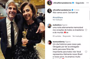 'Nós vamos sorrir', comemora Fernanda após conquista de Ainda estou aqui no Oscar (Foto: Reprodução)
