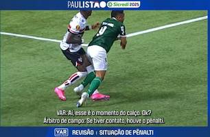 Pênalti? FFP divulga diálogo entre árbitros durante lance polêmico no Paulistão (Foto: Reprodução) Pênalti? FFP divulga diálogo entre árbitros durante lance polêmico no Paulistão (Foto: Reprodução)