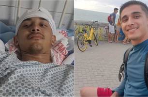'Perguntava se ainda estava vivo', detalha jovem empurrado de penhasco no Piauí (Foto: Reprodução) 'Perguntava se ainda estava vivo', detalha jovem empurrado de penhasco no Piauí (Foto: Reprodução)