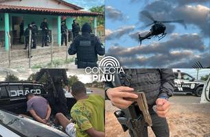 Polícia cumpre 18 mandados contra suspeitos de tráfico e roubos em Nazária (Foto: Conecta Piauí) Polícia cumpre 18 mandados contra suspeitos de tráfico e roubos em Nazária (Foto: Conecta Piauí)