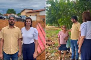 Prefeita Lisiane Franco e vice Dr. Filipe acompanham obras em Colônia do Gurgueia (Foto: Reprodução) Prefeita Lisiane Franco e vice Dr. Filipe acompanham obras em Colônia do Gurgueia (Foto: Reprodução)