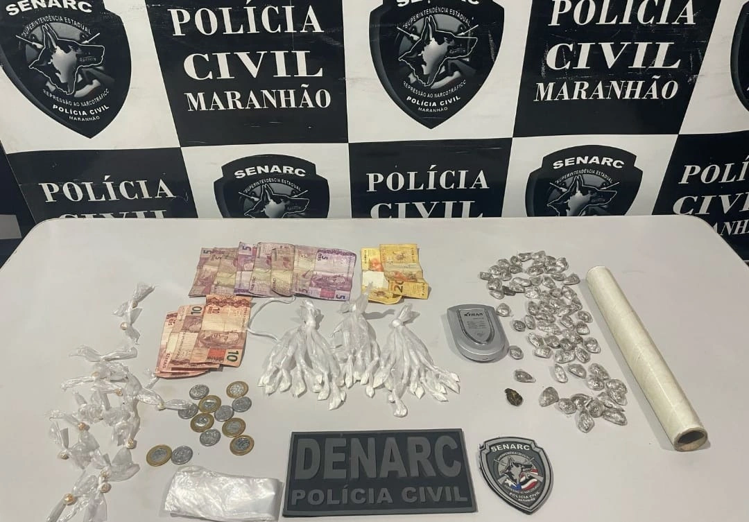 Timon: Polícia civil apreendeu drogas e prendeu acusado na ‘Beira da Linha’