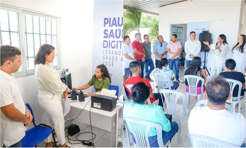 Vereadores de Lagoa do PI marcam presença na inauguração da Sala de Saúde Digital