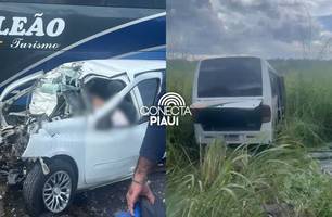 Acidente entre carro e van na PI-112 deixa um morto e vários feridos em União (Foto: Reprodução)
