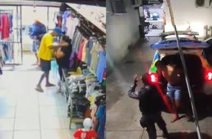 Após arrastão em loja de roupas, assaltante é preso na zona Sul de Teresina (Foto: Conecta Piauí) Após arrastão em loja de roupas, assaltante é preso na zona Sul de Teresina (Foto: Conecta Piauí)