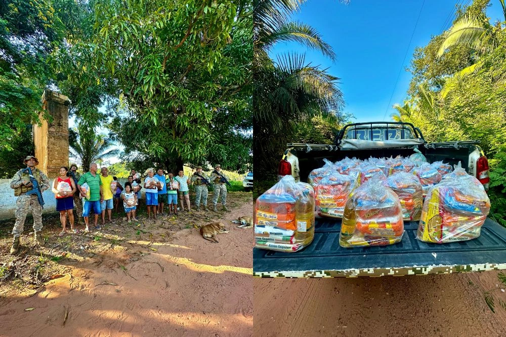 BEPI distribui cestas básicas a mais de 100 famílias na zona rural de Teresina