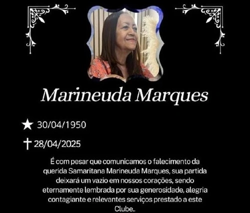 Falece dona Marineuda Marques, fundadora da APAE de Timon