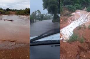 Fortes chuvas causam alagamentos e fecham estradas na região de Picos (Foto: Reprodução)