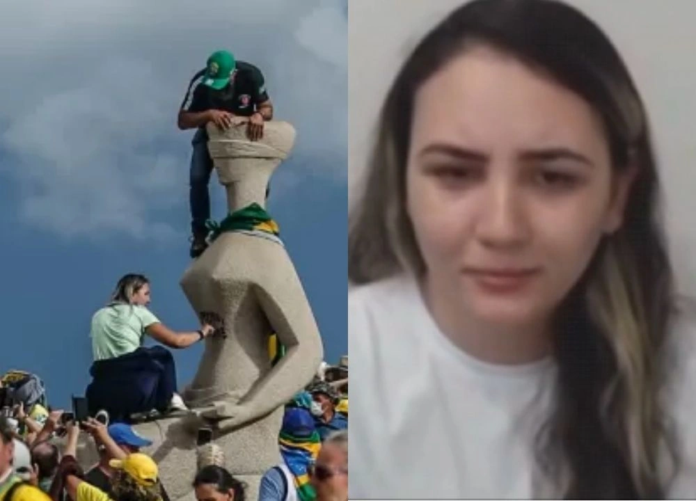 Fux propõe 1 ano e meio de prisão para mulher que pichou estátua; Moraes propõe 14 anos