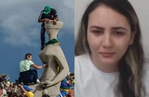 Fux propõe 1 ano e meio de prisão para mulher que pichou estátua; Moraes propõe 14 anos (Foto: Reprodução)