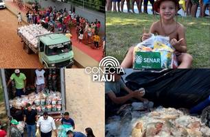 Geminiano distribui mais de 32 toneladas de alimentos na Semana Santa (Foto: Reprodução) Geminiano distribui mais de 32 toneladas de alimentos na Semana Santa (Foto: Reprodução)