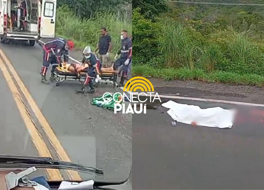 Grave acidente deixa um morto e outro ferido na BR-316 próximo a Lagoa do Piauí