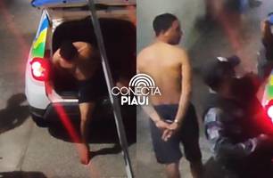 Homem procurado por assalto à mão armada é preso escondido em Teresina (Foto: Repórter 12/Conecta Piauí) Homem procurado por assalto à mão armada é preso escondido em Teresina (Foto: Repórter 12/Conecta Piauí)