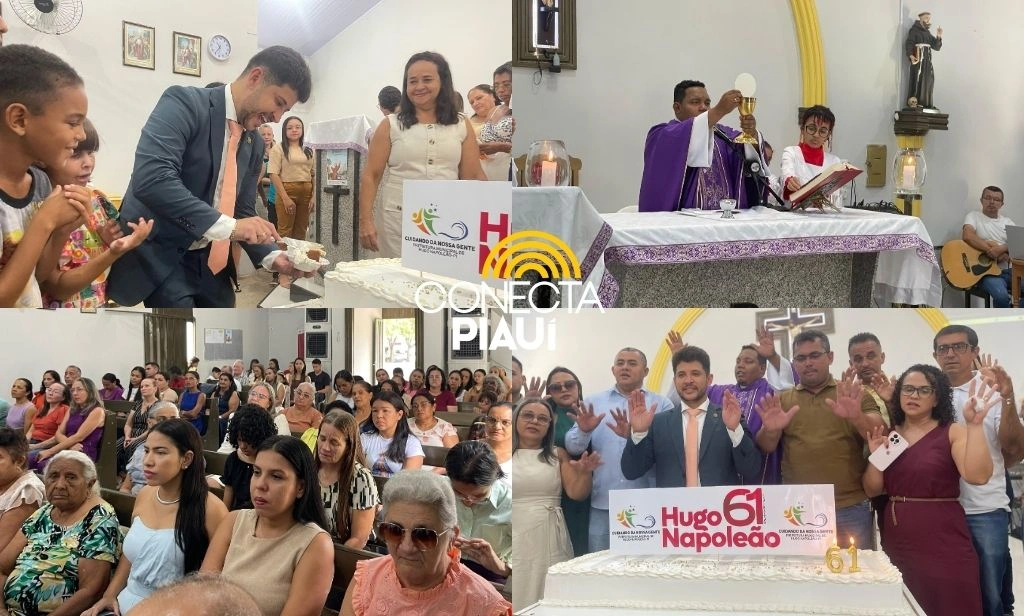 Hugo Napoleão comemora 61 anos de emancipação política com missa e corte do bolo