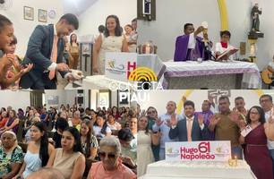 Hugo Napoleão comemora 61 anos de emancipação política com missa e corte do bolo (Foto: Portal R10) Hugo Napoleão comemora 61 anos de emancipação política com missa e corte do bolo (Foto: Portal R10)