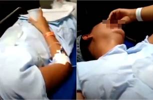 HUT: jovem é tirada da fila de cirurgia para bandido ser atendido e mãe se revolta (Foto: Reprodução)