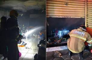 Incêndio atinge loja de roupas e mobiliza Corpo de Bombeiros em Parnaíba (Foto: Reprodução/Corpo de Bombeiros)