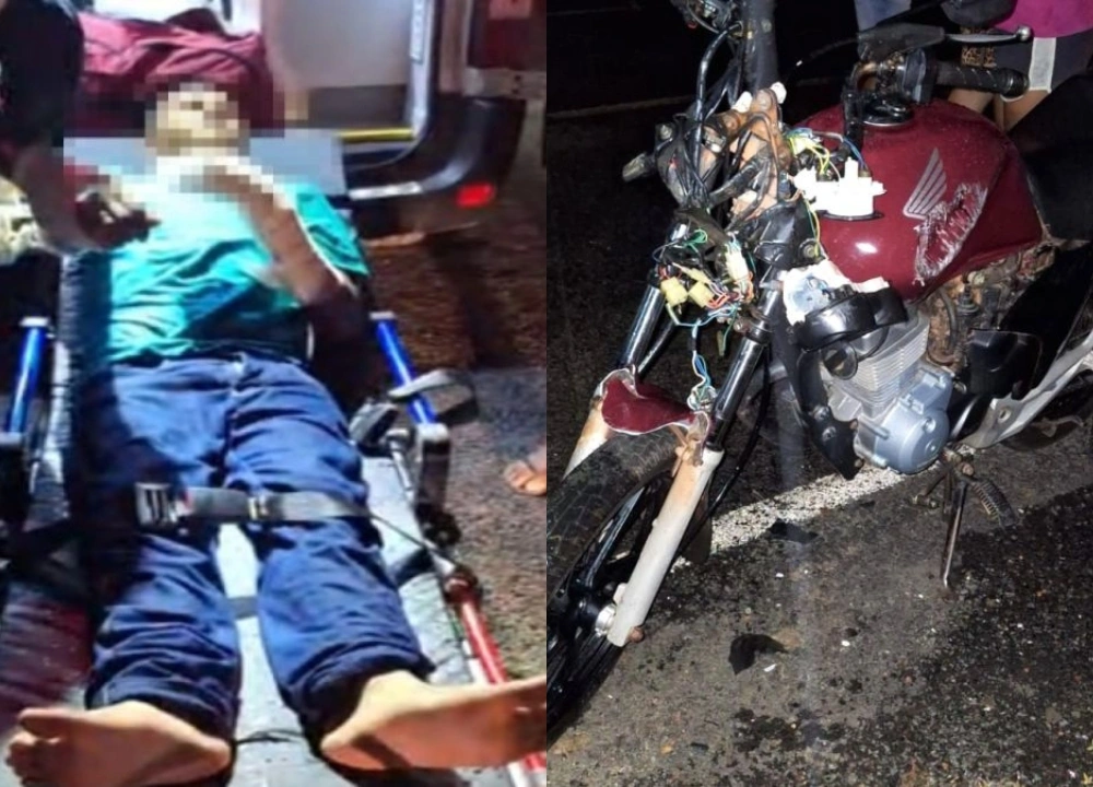 Jovem fica ferido após colisão com cavalo solto em rodovia de José de Freitas