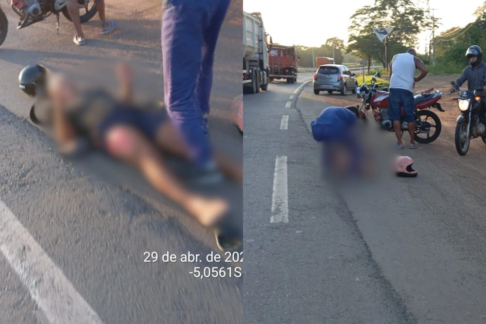 Motociclista colide na traseira de carro na BR-343 entre Teresina e Altos