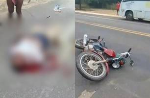 Motociclista morre em acidente na BR-135 em Santa Luz; foi arrastado por 30 metros (Foto: Reprodução)