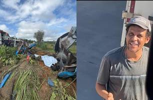 Motorista morre após caminhão tombar e carga esmagar cabine em Campo Maior (Foto: Reprodução)