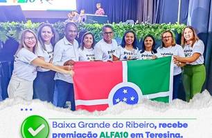 Município de Baixa Grande do Ribeiro conquista prêmio Alfa 10 (Foto: Reprodução - Redes sociais) Município de Baixa Grande do Ribeiro conquista prêmio Alfa 10 (Foto: Reprodução - Redes sociais)