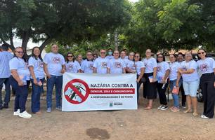 Nazária realiza mutirão contra a dengue com participação do prefeito Tropi (Foto: Reprodução) Nazária realiza mutirão contra a dengue com participação do prefeito Tropi (Foto: Reprodução)