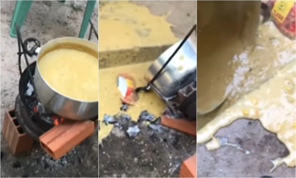 Panela cai e mulher perde tudo ao tentar vender creme de galinha em Demerval Lobão