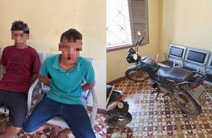Polícia Militar recupera moto roubada e prende dois suspeitos em Barras (Foto: Divulgação/PM) Polícia Militar recupera moto roubada e prende dois suspeitos em Barras (Foto: Divulgação/PM)
