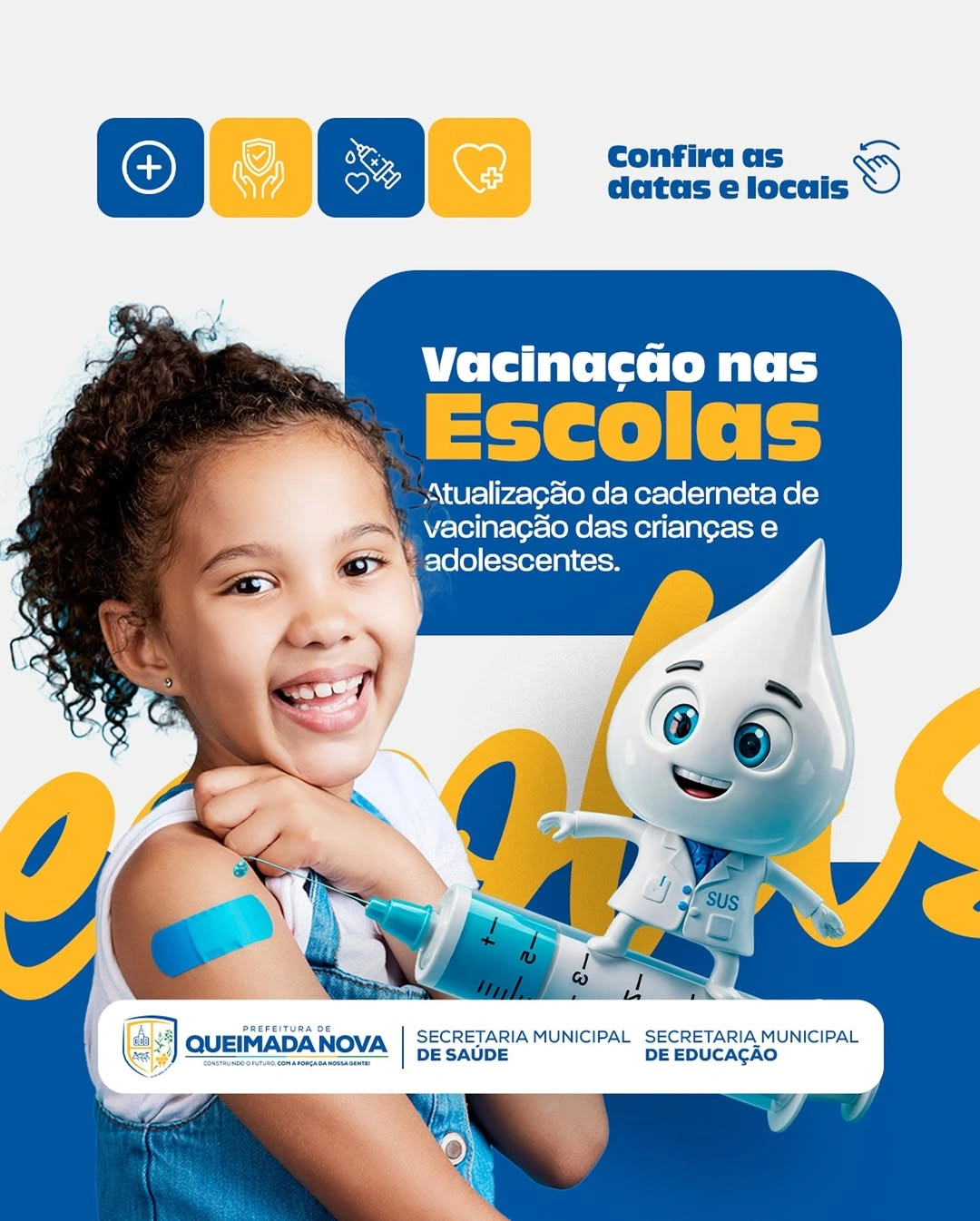 Prefeitura de Queimada Nova leva vacinação às escolas do município
